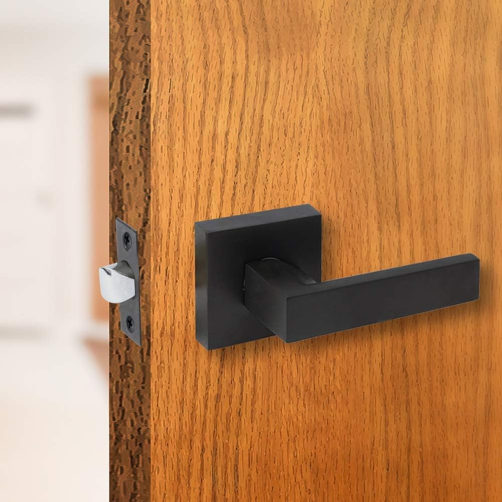 3 Pack Matte Black Door Lever Handles X480767