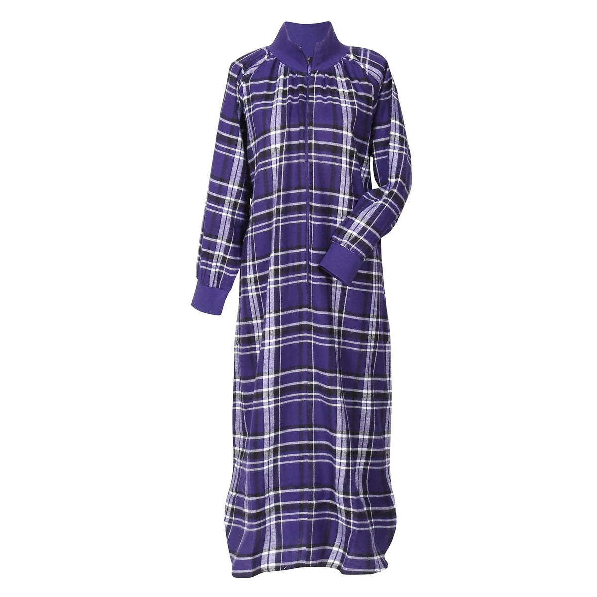 Navy Long Sleeve Flannel Nightgown D49942