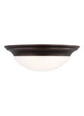 Bronze Three Light Flush Mount S27337