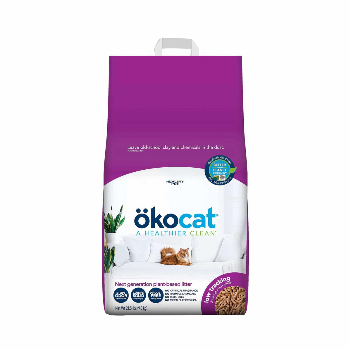 Low Tracking Clumping Mini Pellets Wood Cat Litter J937132