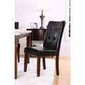 Brown Cherry & Black Side Chair, Set of 2 C707306