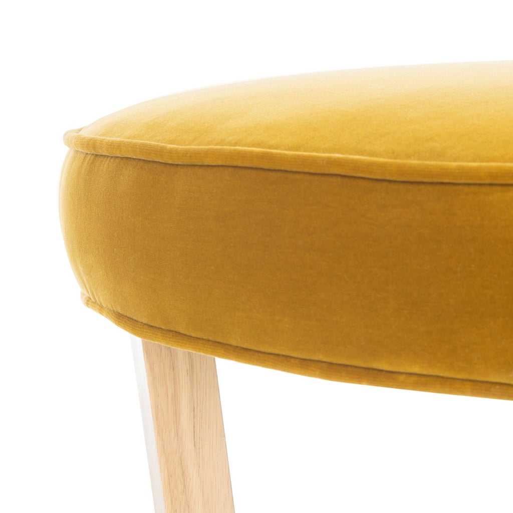Blush Pink Velvet Ottoman L524805