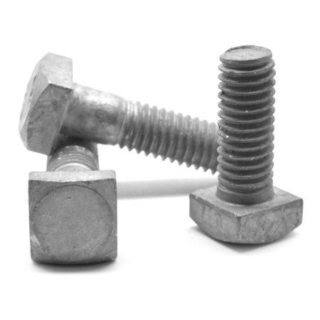1/2 inch-13 x 1 3/4 inch A307 Grade A Square Head Machine Bolt Low Carbon Steel Hot Dip Galvanized Pk 50 W3658