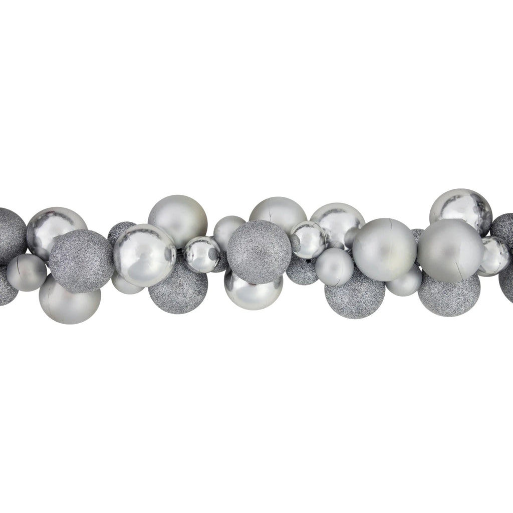 Silver Shatterproof Ball Christmas Garland S357
