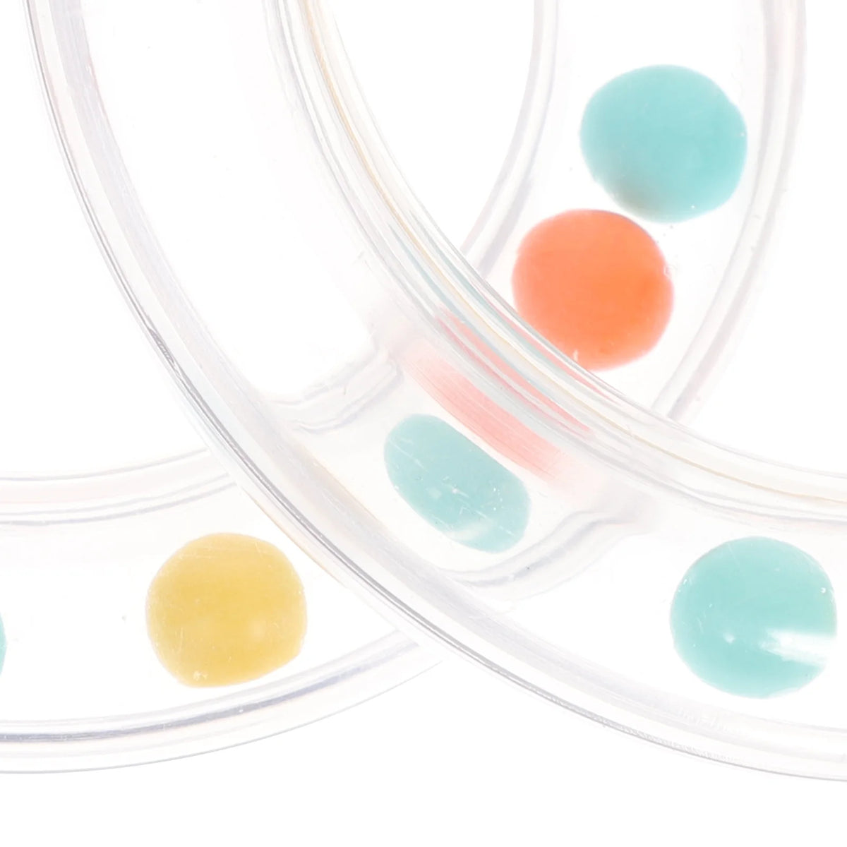 Transparent Circle Rattle Hand Crank Toy Newborn Toys 0 3 Months Kids Music Infant 4 Pcs R416154