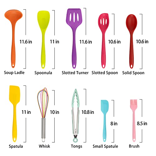10Pcs Silicone Kitchen Utensil Set X2619