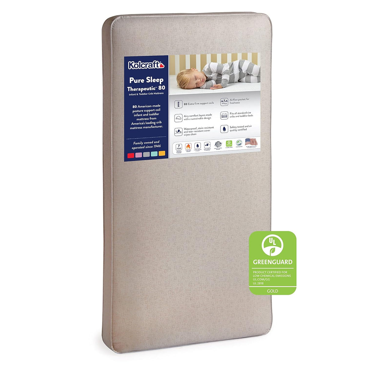 52"x28" Waterproof Baby Crib Mattress Q1362