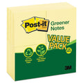 Recycled Note Pads, 3 x 3, Canary Yellow, 100-Sheet, 24/Pack E7582