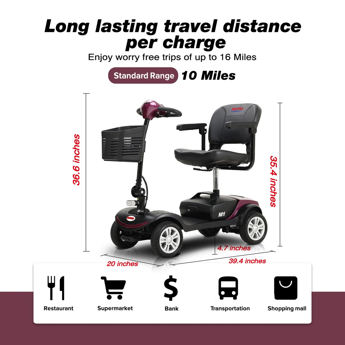 Folding 4 Wheel Scooter W16324