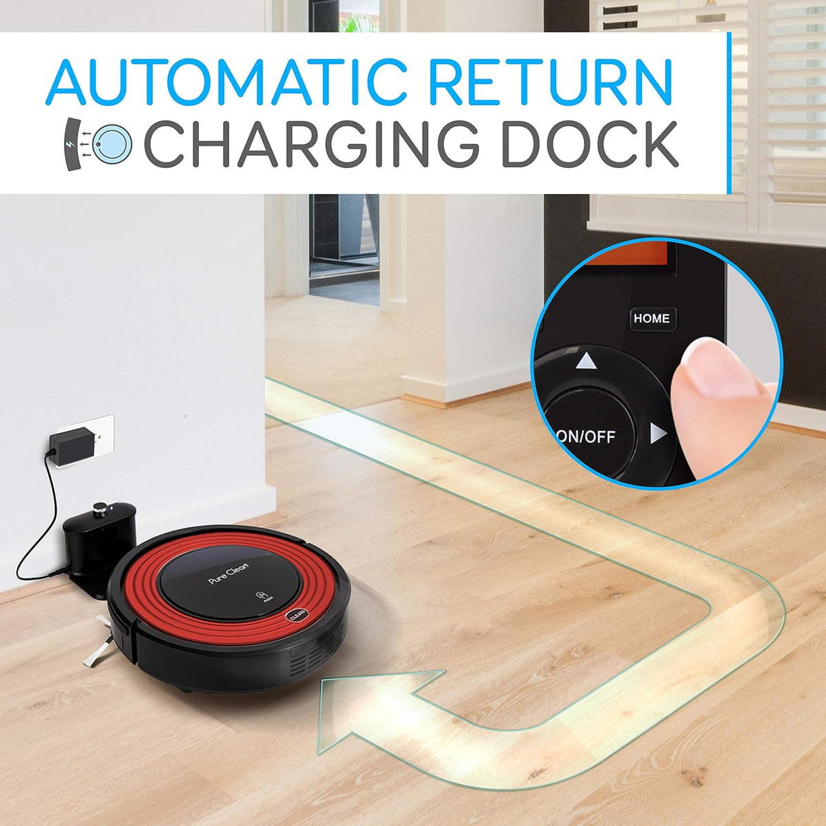 1500pa Suction Robot Vacuum Cleaner with Charging Dock W17429