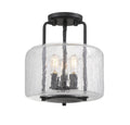 3 Light Black Semi Flush Mount V117