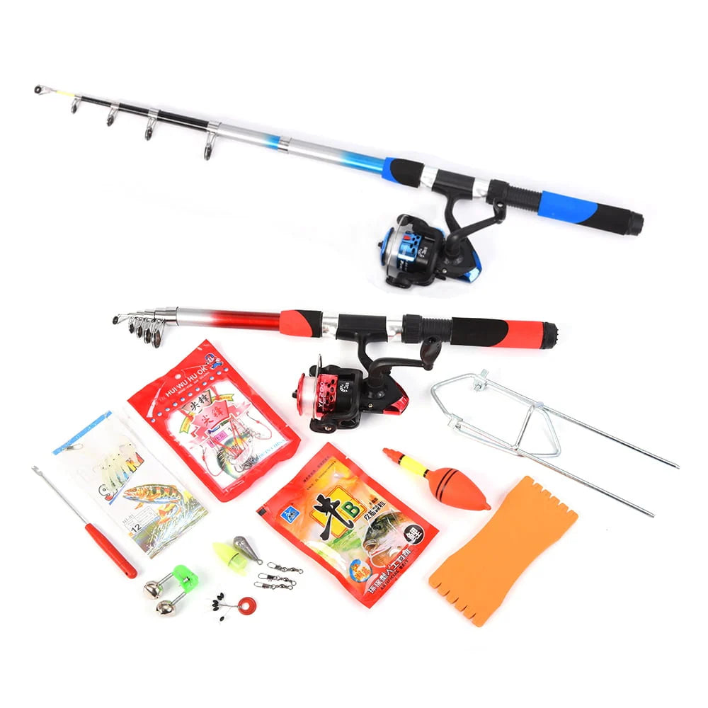 Fishing Rod Reel Combo Full Kit with 2PCS G373