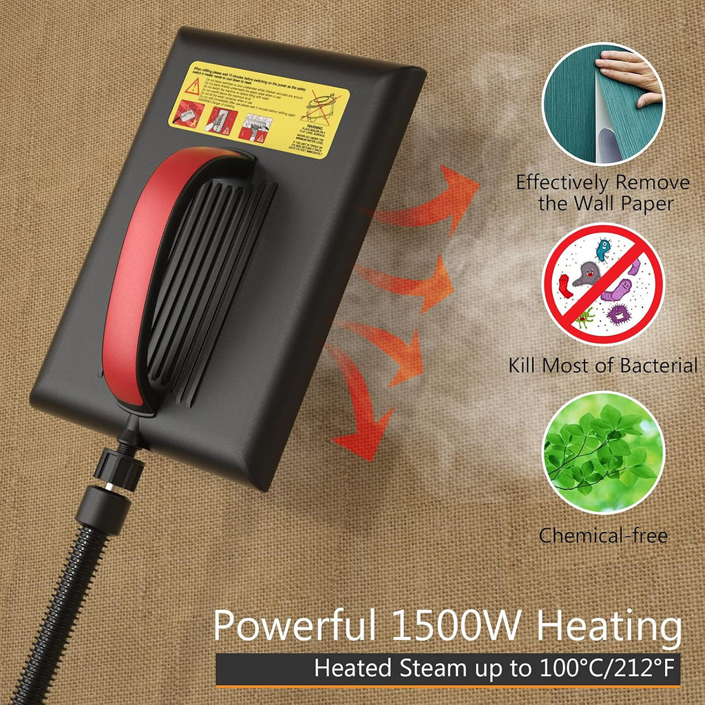 Wallpaper Steamer with 10FT Hose & Large Steam Plate N740226