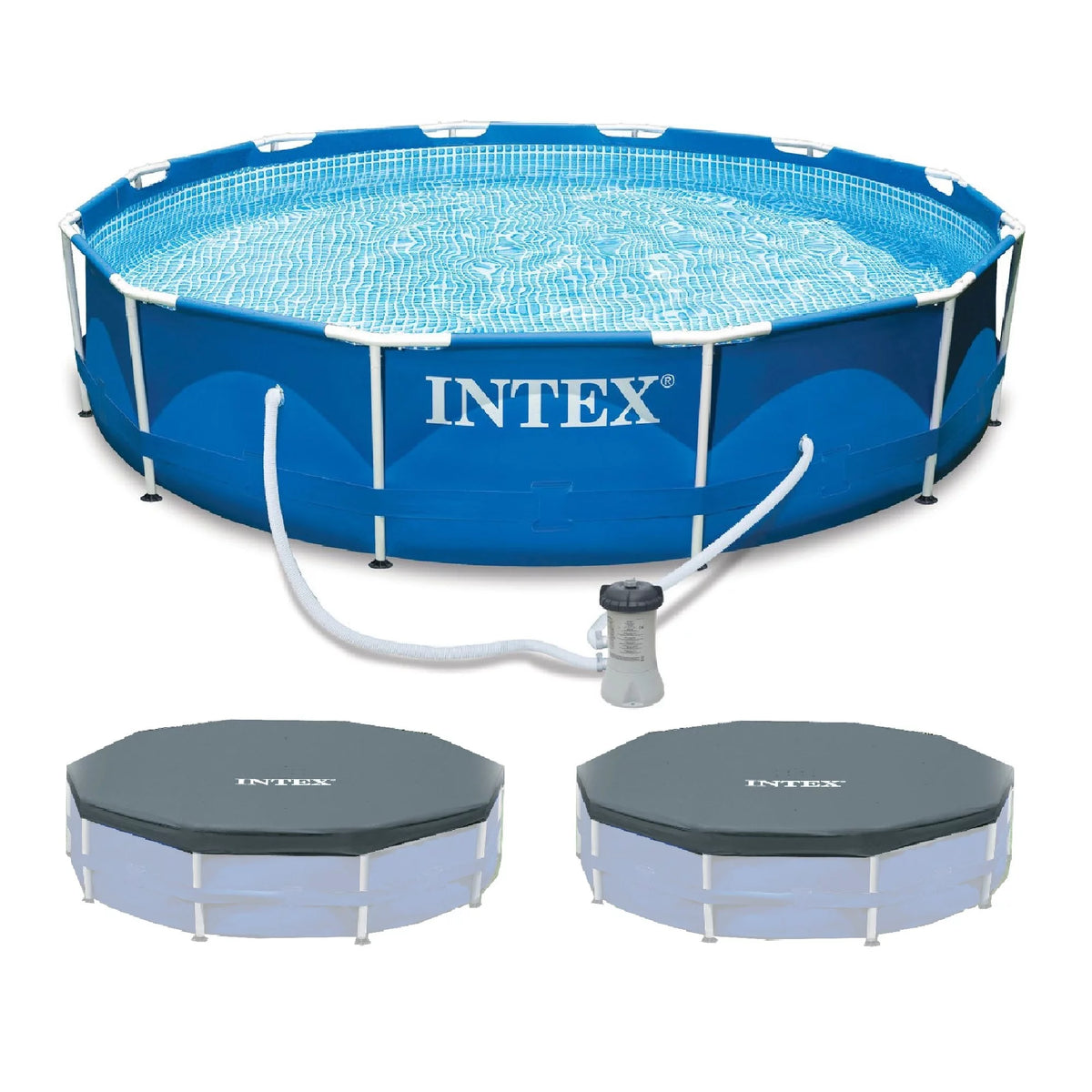 12'x30 Metal Frame Swimming Pool with Filter Pump B62850