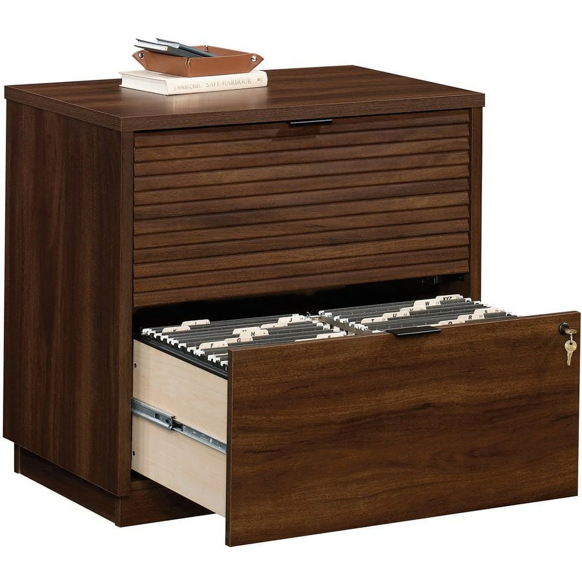 60" Credenza Desk & 2-Drawer Lateral File Cabinet A8105