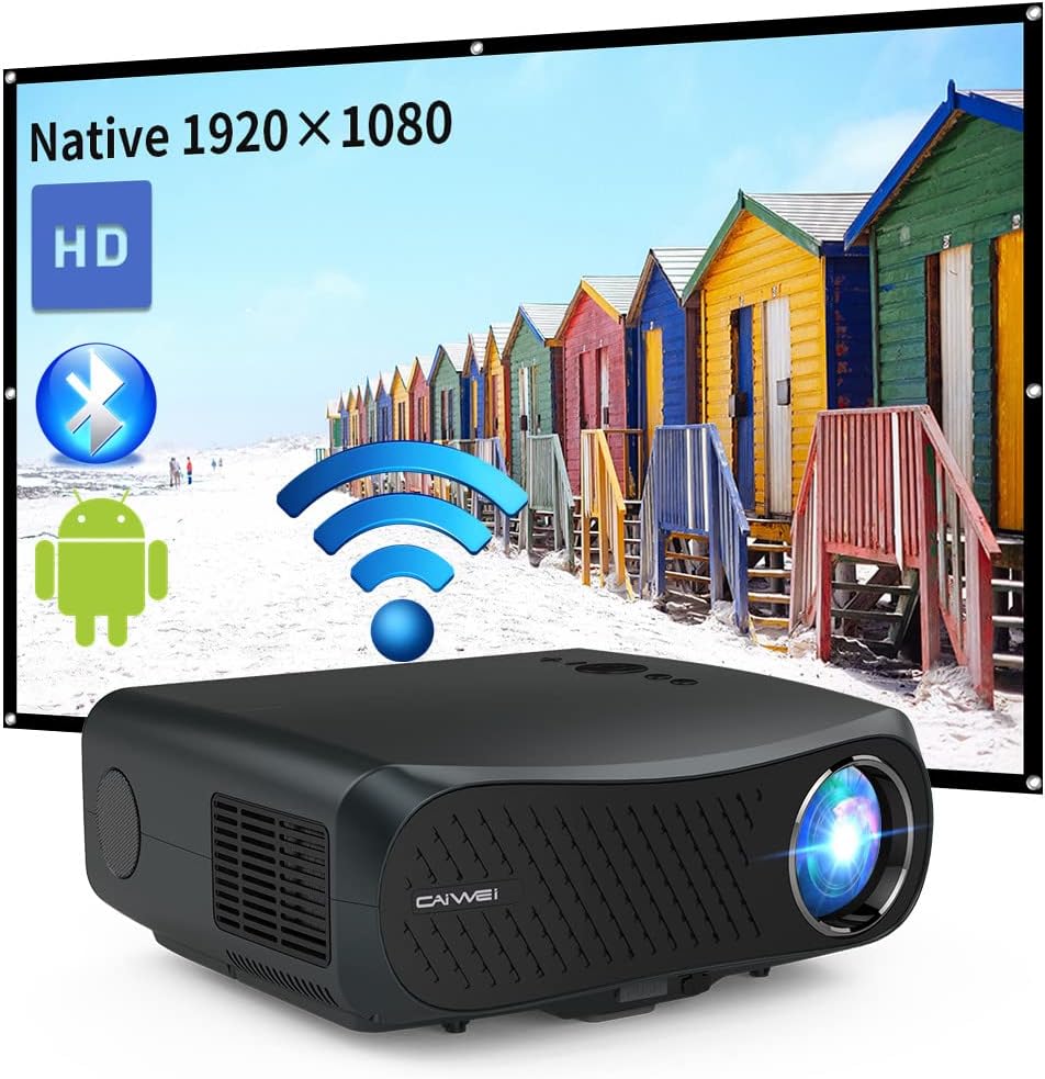 8000 Lumen FHD 1080P Smart Projector with WiFi, Bluetooth, Built-in OS Y10593