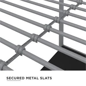 Twin Size Metal Loft Bed with Desk W233724