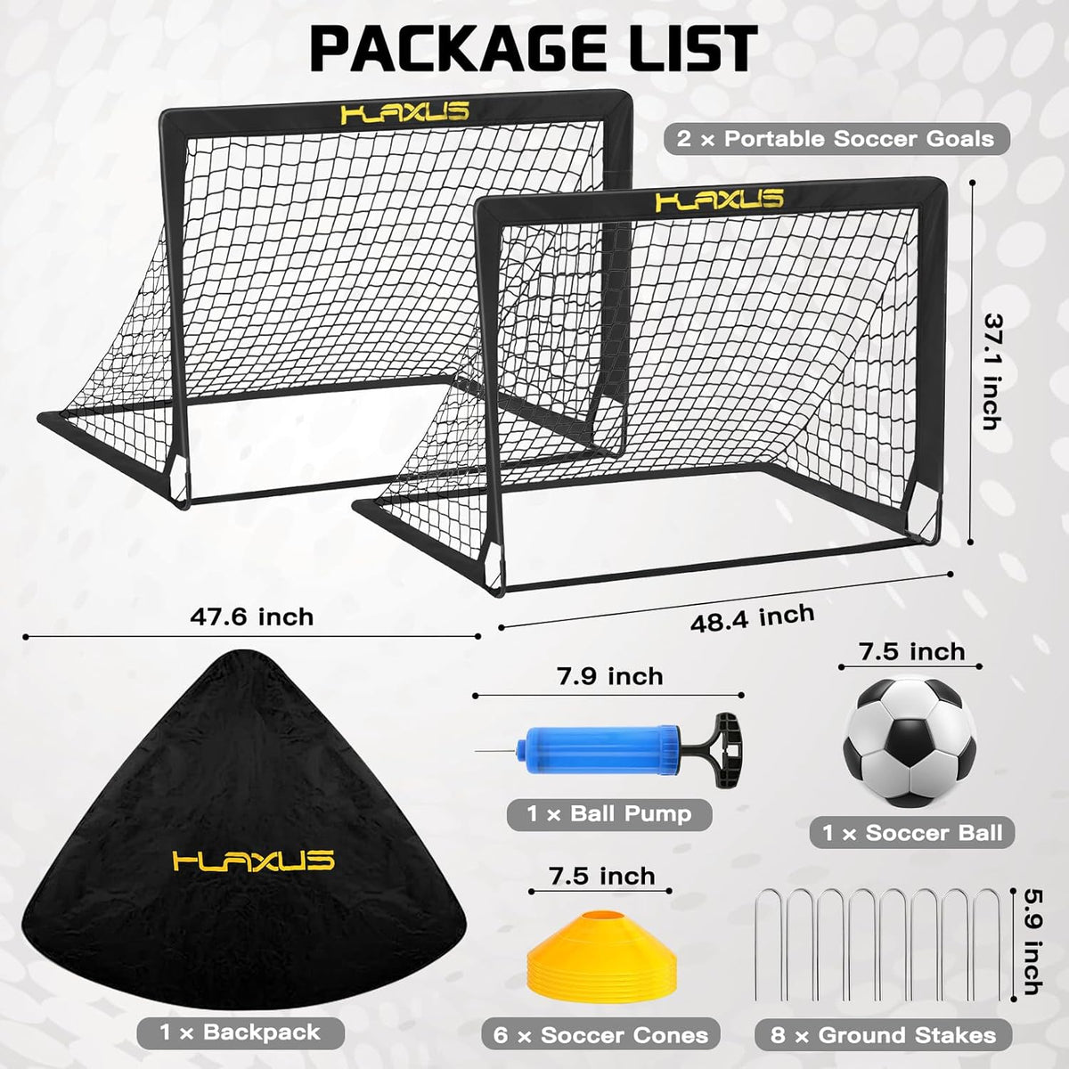 2 Set 4x3 ft Portable Pop Up Soccer Net with Soccer Ball E9824