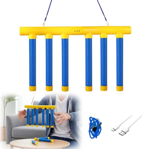 Reflective Drop Stick Challenge Game, Hand Eye Coordination Reflex Training Toy, 3 Adjustable Speed Modes, Yellow S33470