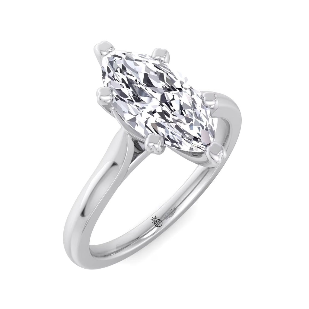 Moissanite Marquise Cut Solitaire Engagement Ring R5941