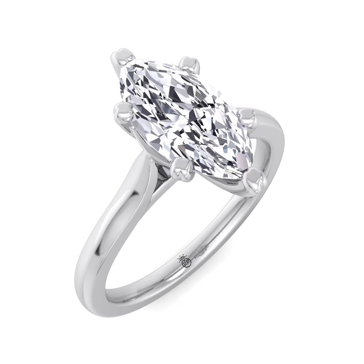 Moissanite Marquise Cut Solitaire Engagement Ring R5941