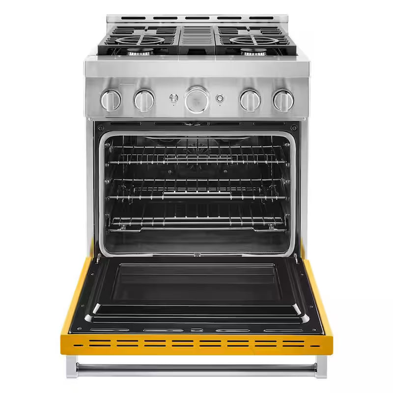 30 in. 4.1 cu. ft. Smart Gas Range with Self-Cleaning and True Convection Q74357