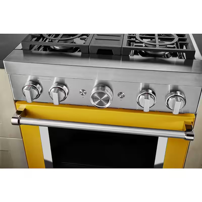 30 in. 4.1 cu. ft. Smart Gas Range with Self-Cleaning and True Convection Q74357