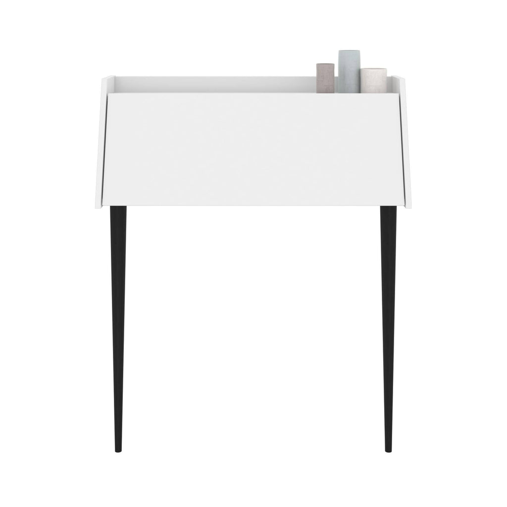 Secretary Desk in White and Bark Grey H781