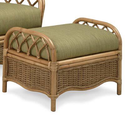 Green and Blue Stripe Rectangle Ottoman E5886