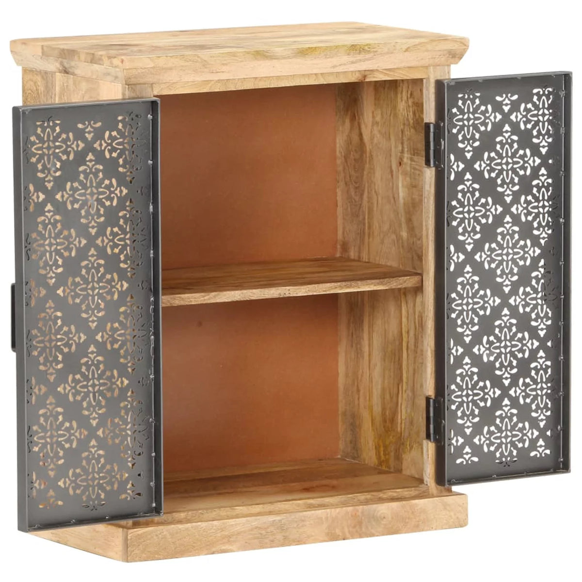 Solid Mango Wood Sideboard with Steel Doors I5000