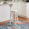 White Backless Counter Height Stool Z2145