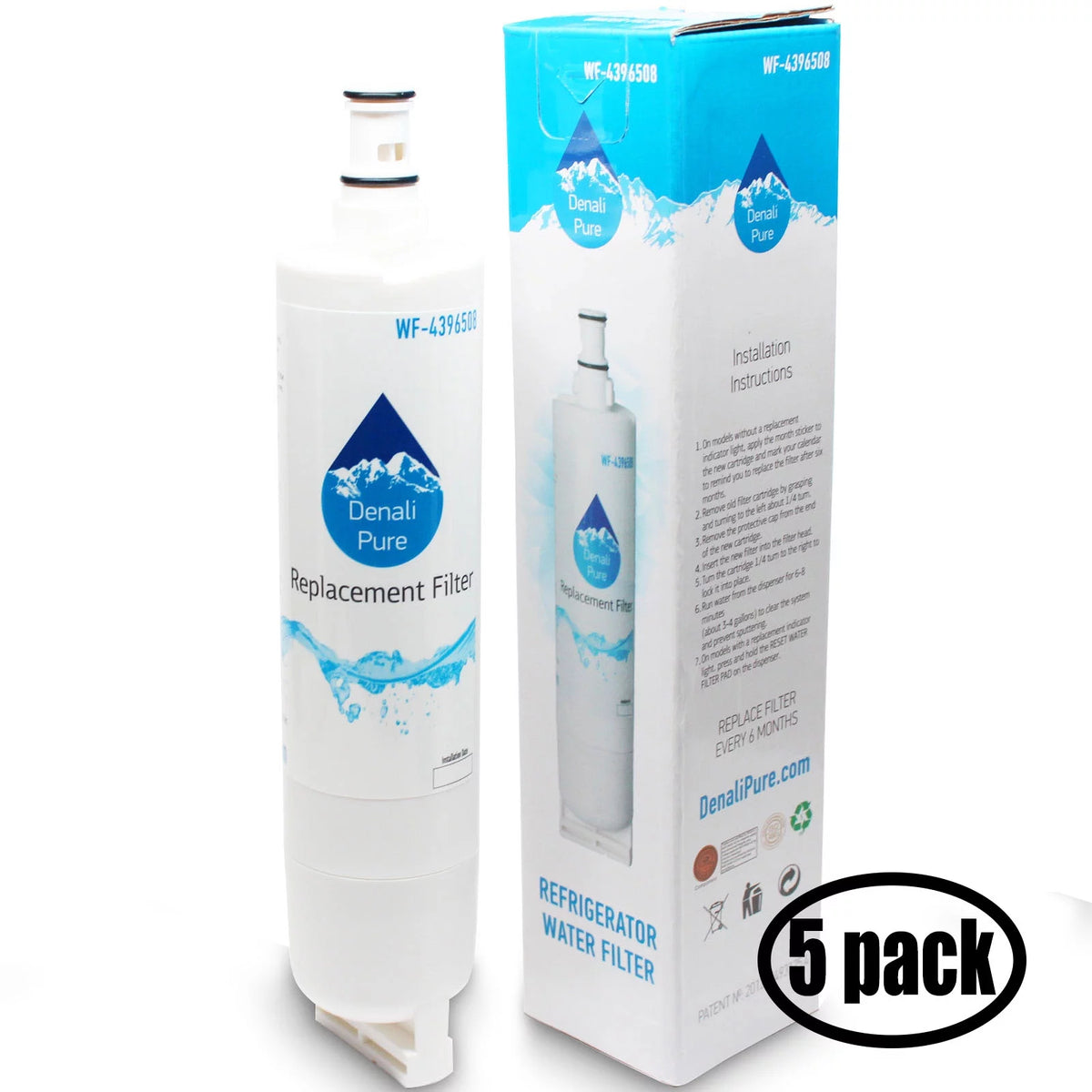 5-Pack Refrigerator Water Filter Cartridge K22236