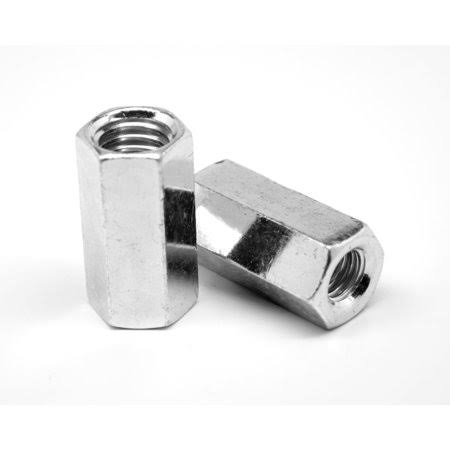 3/8 inch-16 Hex Rod Coupling Nut Low Carbon Steel Zinc Plated Pk 50 K602