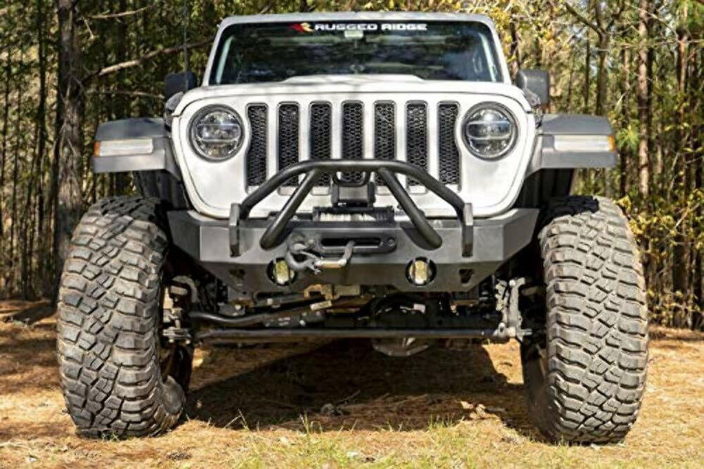 Textured Black Steel Stubby Front HD Bumper C68903
