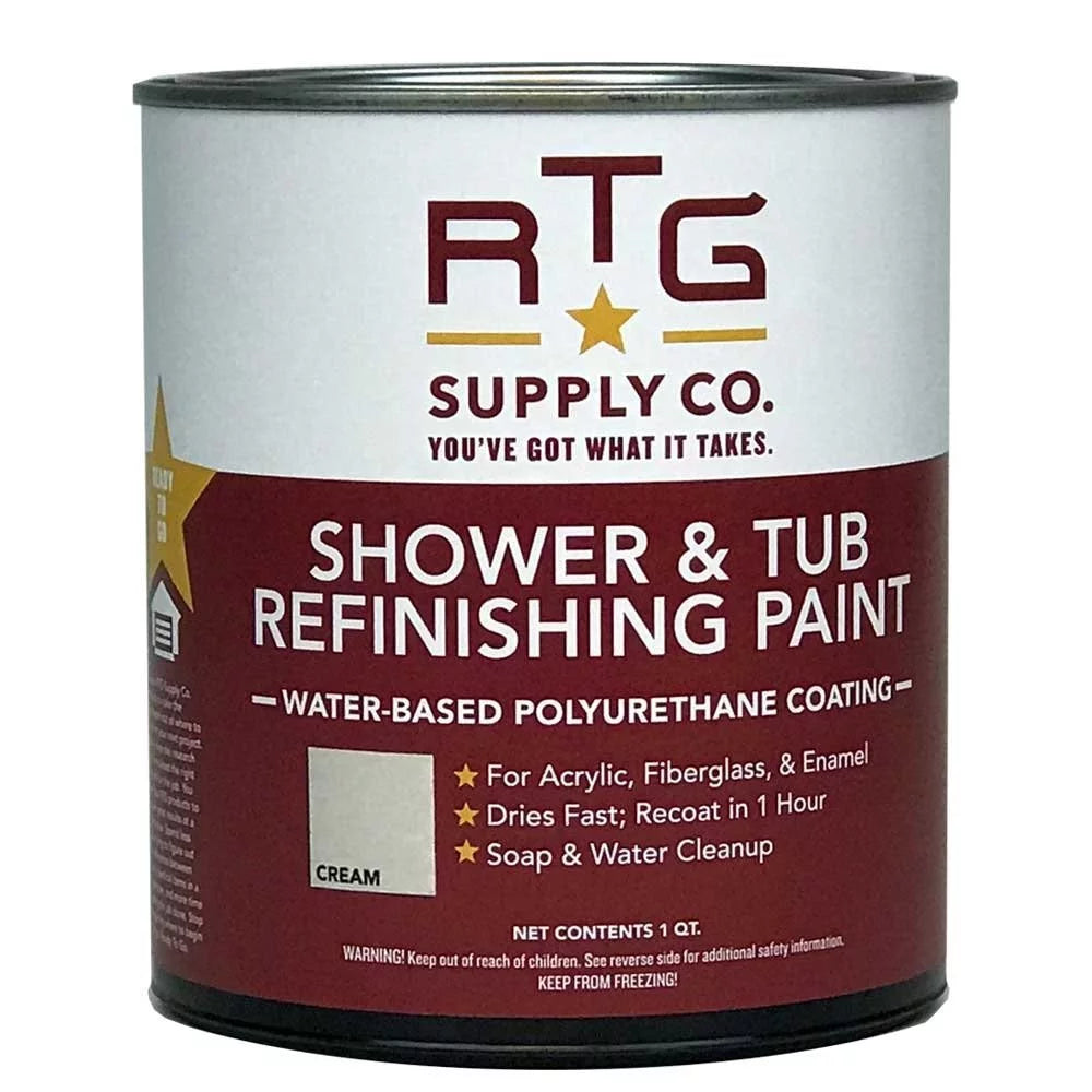 Cream Shower Tub Refinishing Paint, 1 Quart X955573