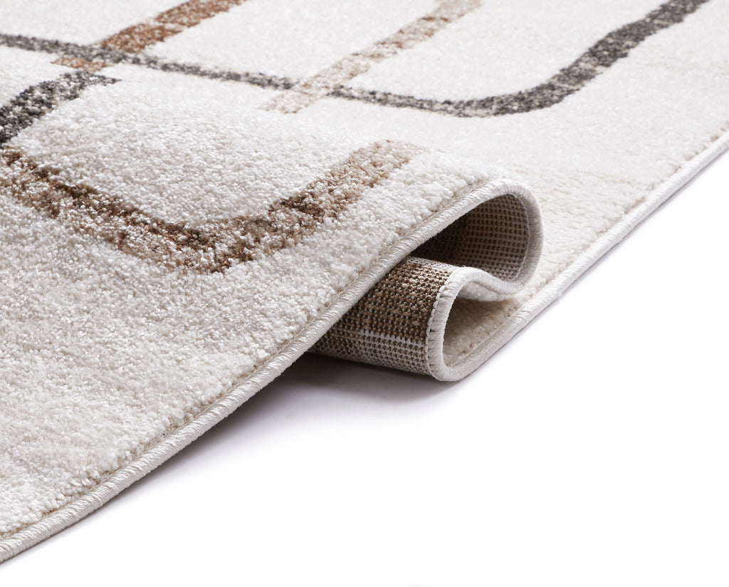 Ivory Vintage Geometric Area Rug B413493