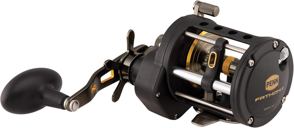 Black Gold Saltwater Casting Reel, 5.1 Gear Ratio, 30 lb Max Drag F605965