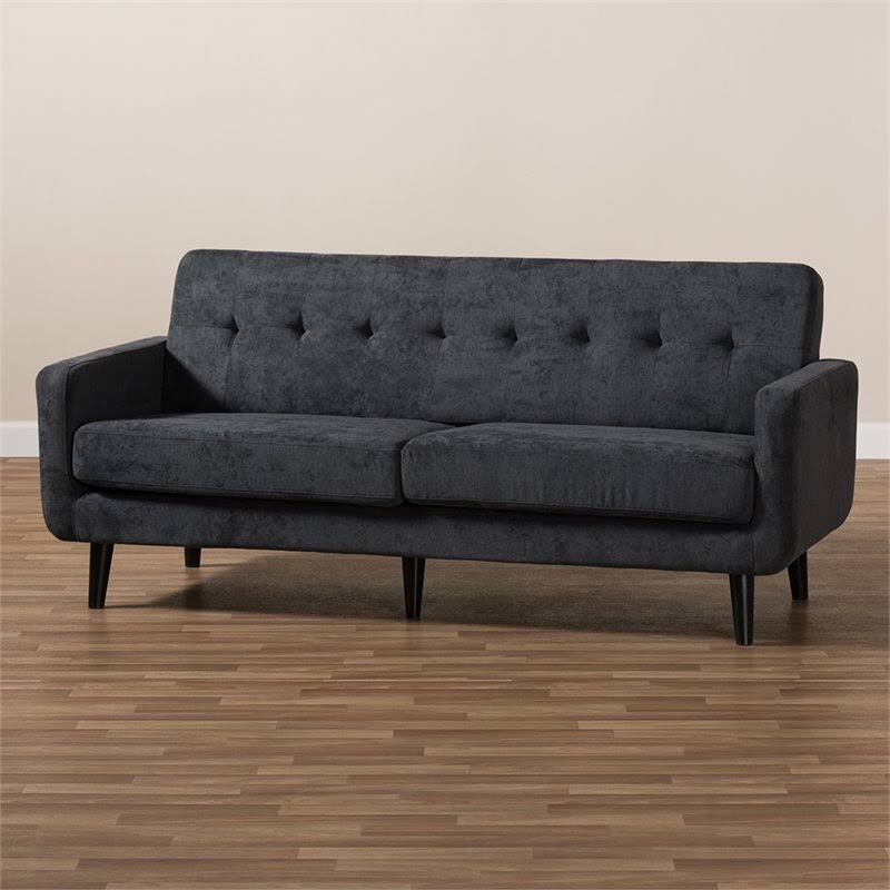 Dark Gray Tufted Sofa Q810