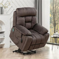 Extra Wide Power Recliner Lift Chair with Heat and Massage (Brown) C374106