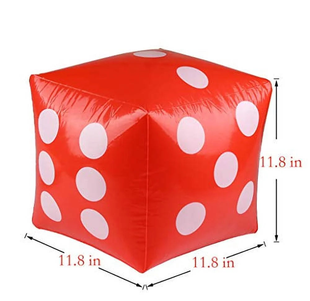 Red Jumbo Inflatable Dice 2pack with 10pcs 12mm Dice C833920