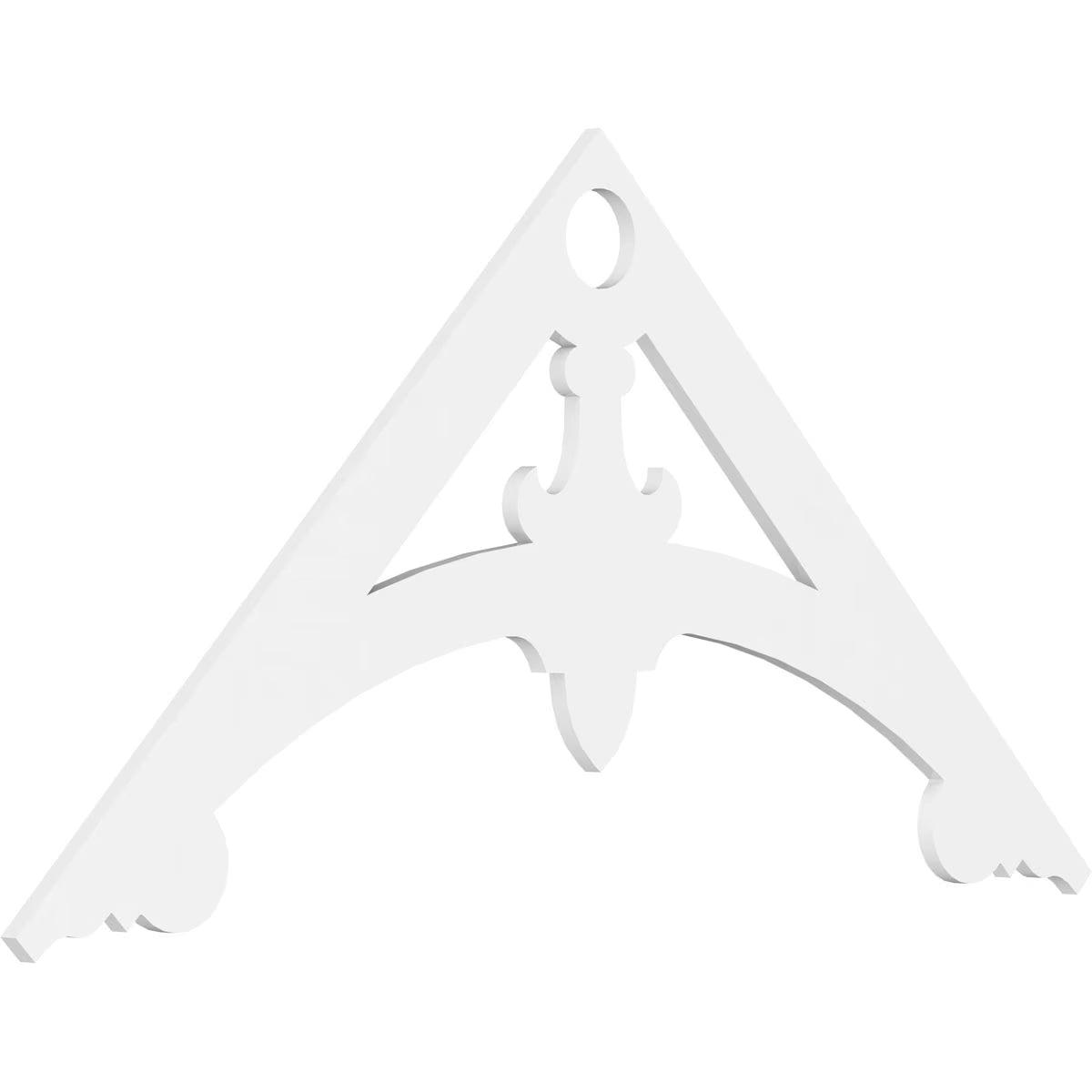 72"W x 36"H x 1"P PVC Gable Pediment R36192