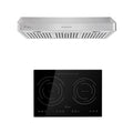 2 Piece Induction Cooktop and Under Cabinet Range Hood X4012
