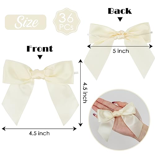 4.5" Pre-Tied Satin Bows with Twist Ties 36 PCs I6804