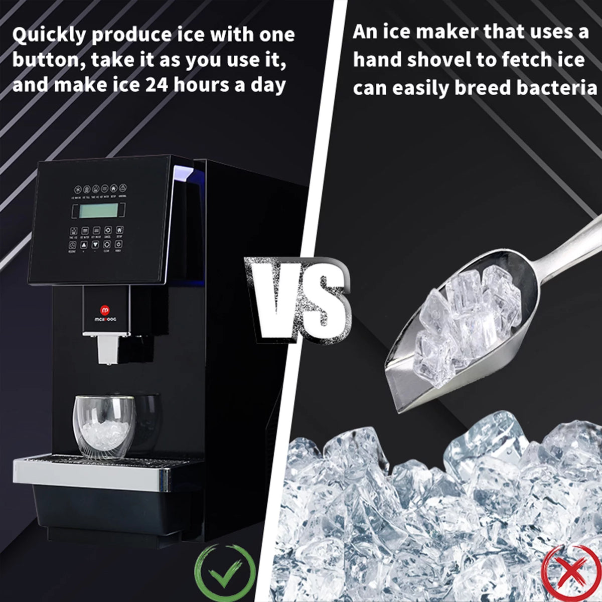 Fully Automatic Stainless Steel Ice Maker W669