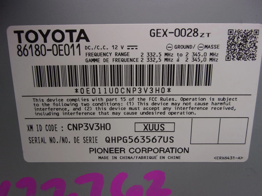 Pre-Owned Satellite Radio Receiver Module I69415