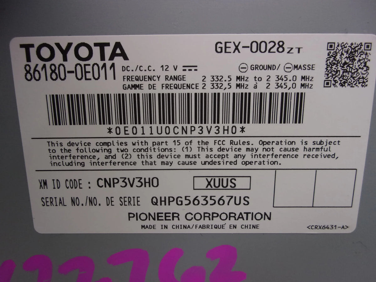 Pre-Owned Satellite Radio Receiver Module I69415