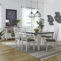 7 Piece Leg Table Set with Hidden Drawers S7564