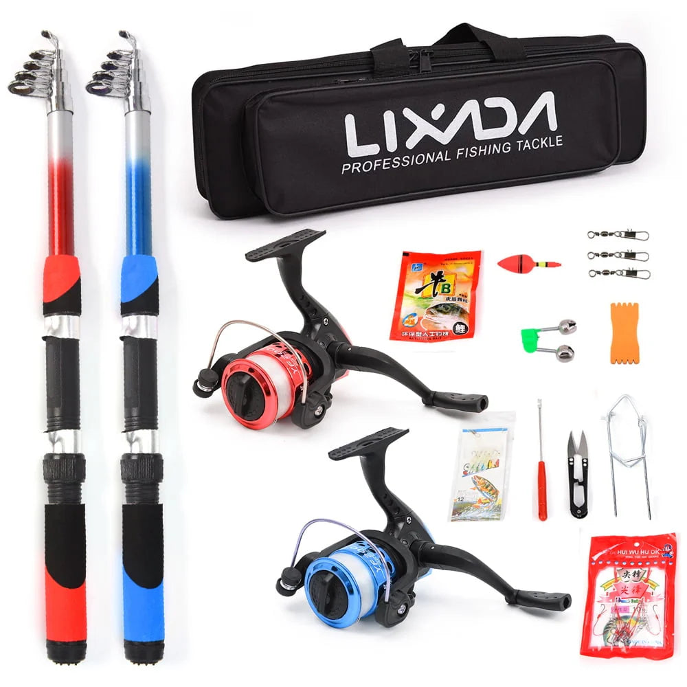 Fishing Rod Reel Combo Full Kit with 2PCS G373
