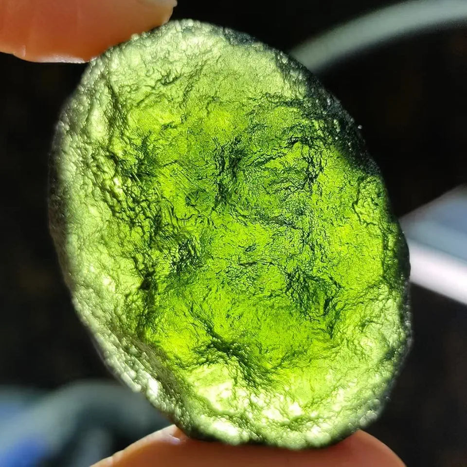 Green Moldavite Meteorite Impact Glass Rough Stone 1pcs O695