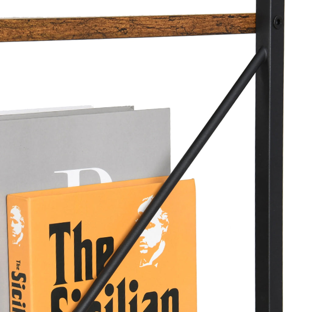 6 Tiers 69 inch Freestanding Bookshelf Black & Brown I9233